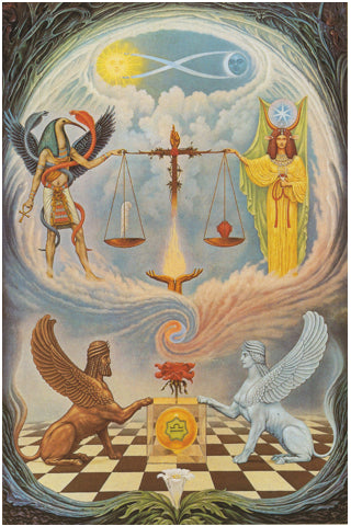 Sternzeichenkarte Waage